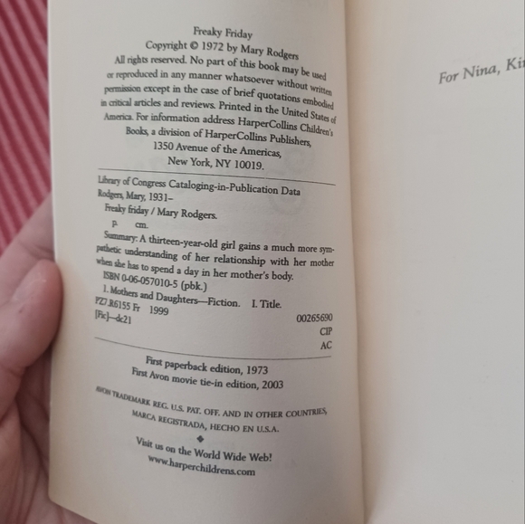 Freaky Friday Book - Picture 5 of 5